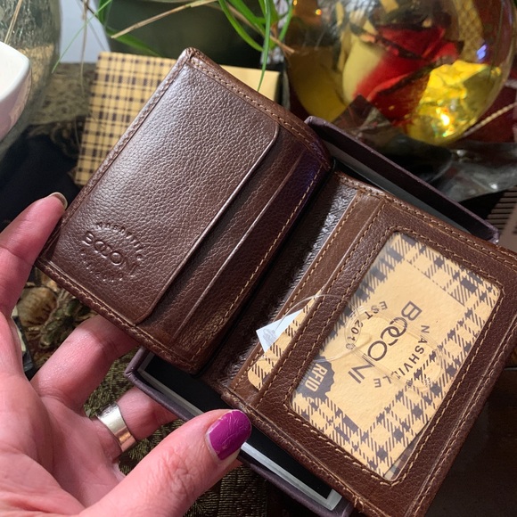 Boconi Other - Authentic BOCONI Leather compact Card/ID RFID